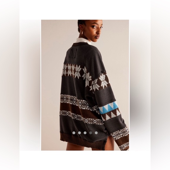 NWT Free People We The Free Holiday Ski Switched Sweater - Picture 2 of 7